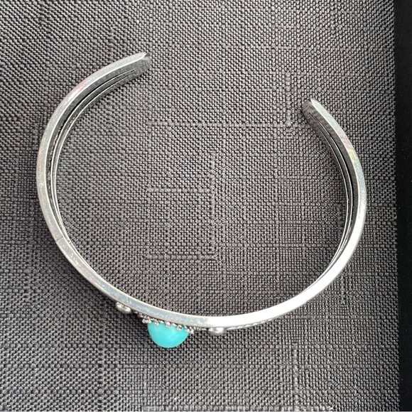 Turquoise Stone Cuff Bracelet - Picture 4 of 4